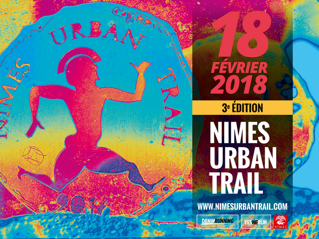 3 dossards Nîmes Urban Trail 2018 (Gard)