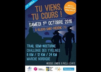 3 dossards à gagner pour Tu Viens Tu Cours 2016, trail semi-nocturne (Yvelines)