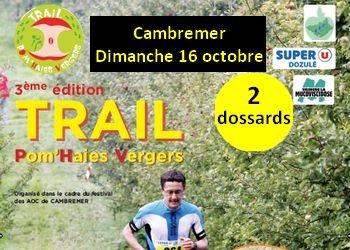 2 dossards pour le Trail Pom&rsquo;haies vergers 2016 (Calvados)