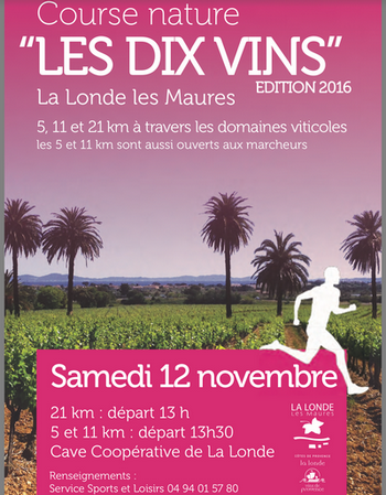 3 dossards pour Les Dix Vins, course nature (Var)