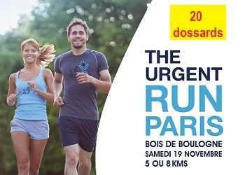 20 dossards pour l&rsquo;Urgent Run Paris 2016