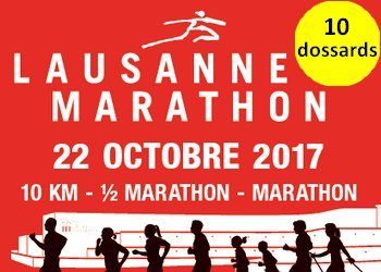 10 dossards pour les 10 km, semi et marathon de Lausanne 2017