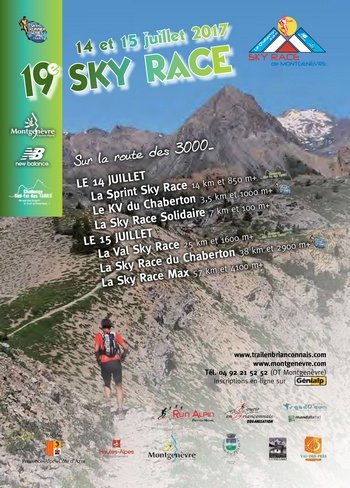 5 dossards Sky Race New Balance Montgenèvre 2017 (Hautes Alpes)