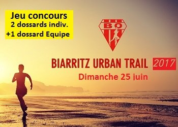 3 dossards Biarritz Urban Trail 2017 (Pyrénées Atlantiques)