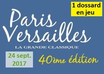 1 dossard pour Paris – Versailles 2017