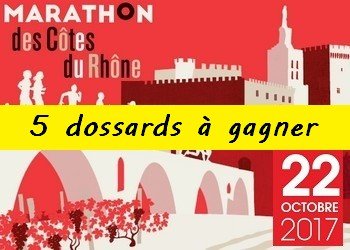 5 dossards Marathon des Côtes du Rhône 2017 (Vaucluse)