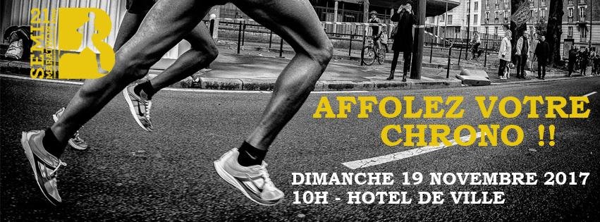 1 dossard Semi-marathon de Boulogne Billancourt 2017 (Hauts de Seine)