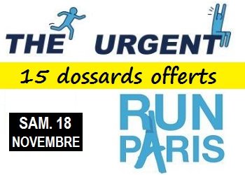 15 dossards Urgent Run Paris 2017