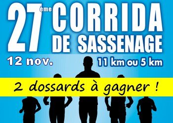 2 dossards Corrida de Sassenage 2017 (Isère)