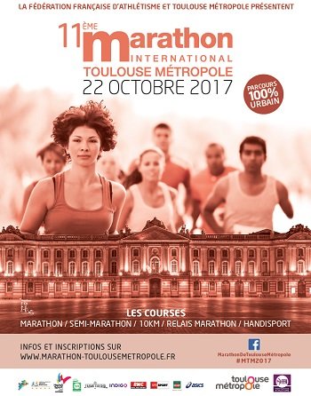 10 dossards Marathon, semi et 10 km de Toulouse 2017