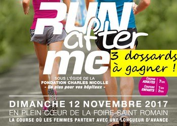 3 dossards Run After Me 2017, Rouen