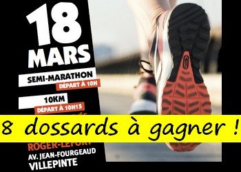 8 dossards 10 et 20 km de Villepinte 2018 (Seine Saint Denis)