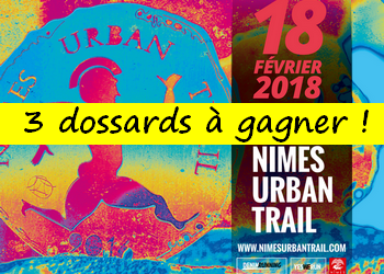 3 dossards Nîmes Urban Trail 2018 (Gard)