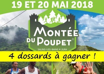 4 dossards Montée du Poupet 2018 (Jura)