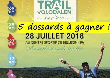 5 dossards Trail Volodalen du Jura 2018