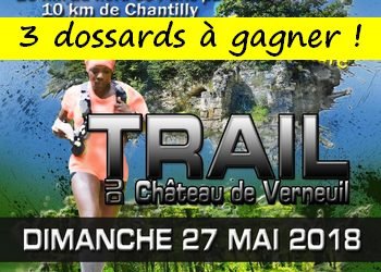 3 dossards Trail du Château de Verneuil 2018 (Oise)