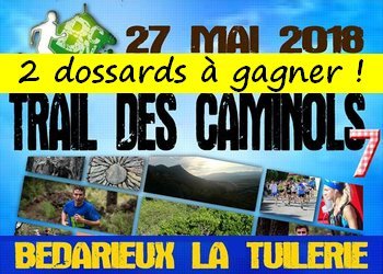 2 dossards Trail des Caminols 2018 (Hérault)