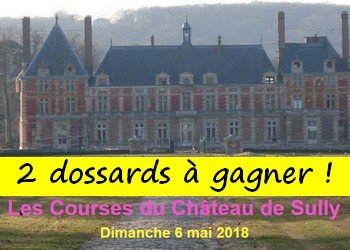 2 dossards Course du château de Sully 2018 (Yvelines)