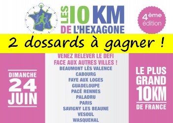 2 dossards 10 km de l’Hexagone - Paris 2018