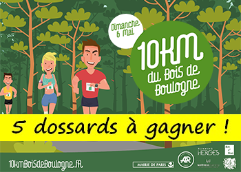 5 dossards 10 km du Bois de Boulogne 2018, Paris