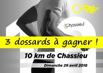 3 dossards 10 km de Chassieu 2018 (Rhône)