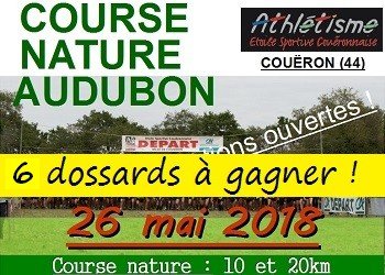 6 dossards Course Nature Audubon 2018 (Loire Atlantique)