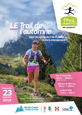 3 dossards Trail d’Albertville 2018 (Savoie)