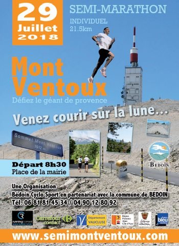 2 dossards Semi-marathon du Ventoux 2018 (Vaucluse)