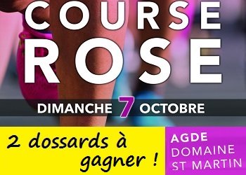 2 dossards Course Rose d&rsquo;Agde 2018 (Hérault)