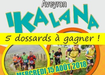 5 dossards Ikalana - Trail du Lévézou 2018 (Aveyron)