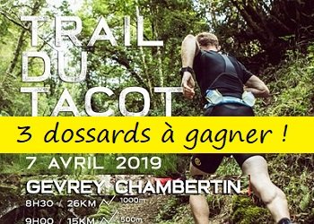 3 dossards Trail du Tacot 2019 (Cote d'Or)