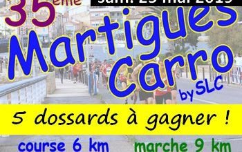 5 dossards Martigues - Carro 2019 (Bouches du Rhône)