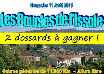 2 dossards Boucles de l Issole 2019 (Var)