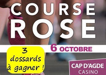 3 dossards Course Rose 2019 (Hérault)