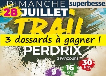 3 dossards Trail Envol de la Perdrix 2019 (Puy de Dôme)