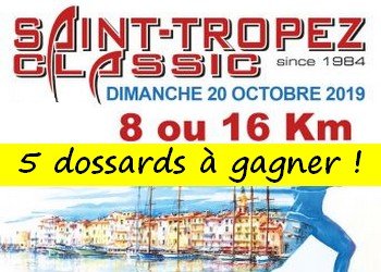 5 dossards Saint-Tropez Classic 2019 (Var)