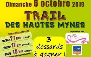 3 dossards Trail des hautes Mynes 2019 (Vosges)