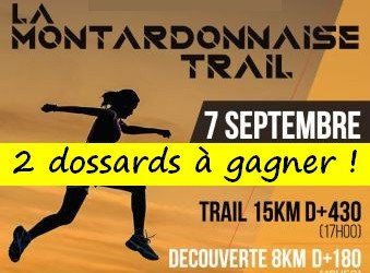 2 dossards Montardonnaise trail 2019 (Pyrénées Atlantiques)
