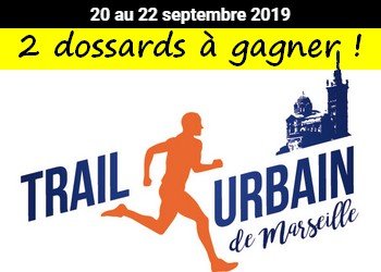 2 dossards Trail urbain de Marseille 2019 (Bouches du Rhône)