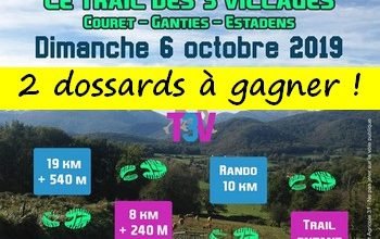 2 dossards Trail des 3 villages 2019 (Haute Garonne)