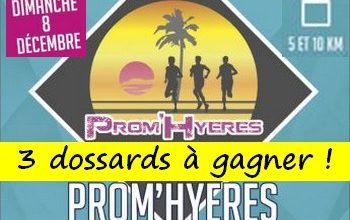 3 dossards Prom’Hyeres, Hyères Running Days 2019 (Var)