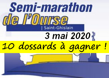 10 dossards Semi-marathon de l Ourse 2020 (Belgique)