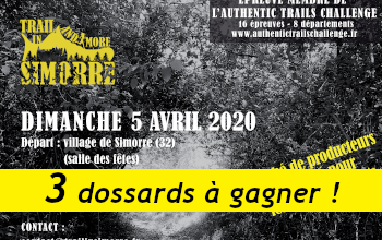 3 dossards Trail and More in Simorre 2020 (Gers)