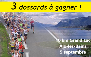 3 dossards 10 km Grand Lac 2021 (Savoie)