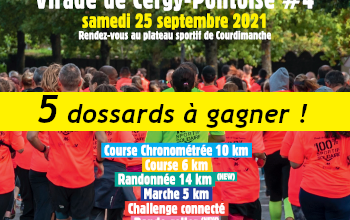 5 dossards Course de l Espoir de Cergy-Pontoise 2021 (Val d'Oise)