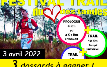 3 dossards Festival Trail du Coeur des Landes 2022 (Landes)