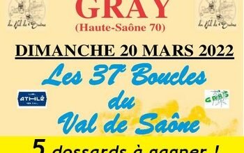 5 dossards Boucles du Val de Saône 2022 (Haute Saône)