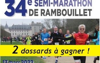 2 dossards Semi-marathon de Rambouillet 2022 (Yvelines)