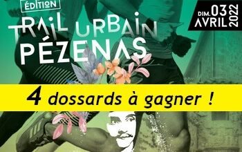 4 dossards Trail urbain Pézenas - Le Dédale de Molière 2022 (Hérault)