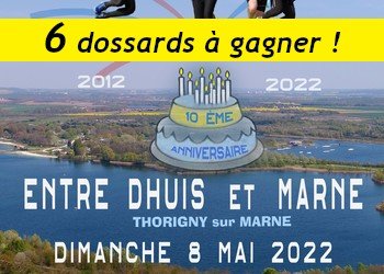 6 dossards Entre Dhuis et Marne 2022 (Seine et Marne)